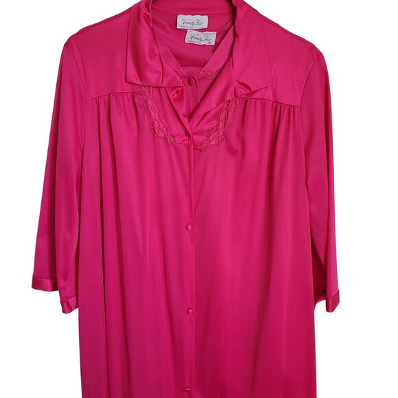 Vanity Fair Other - Vintage Vanity Fair Pink Nightgown Robe Pajama Set Size Medium - Stains